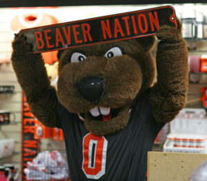 Benny Beaver. Tradiciones y Mascotas Oregon State Beavers